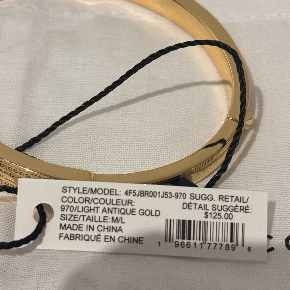 NWT Marc Jacobs gold bangle - M/L - Picture 7 of 8